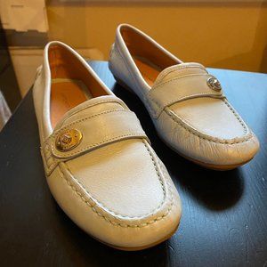 NEW ANTONIO MELANI LIGHT BLUE LEATHER LOAFERS
